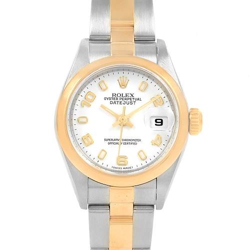 Photo of Rolex Datejust Steel Yellow Gold White Dial Ladies Watch 79163