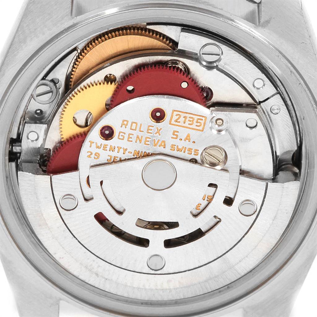 The image shows the movement mechanism of a Rolex Datejust 69173 Women's Stainless Steel Champagne Dial 69173 Women's Stainless Steel Champagne Dial watch, viewed from the back.