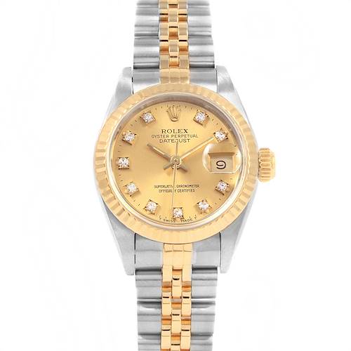 Photo of Rolex Datejust Steel Yellow Gold Diamond Automatic Ladies Watch 69173