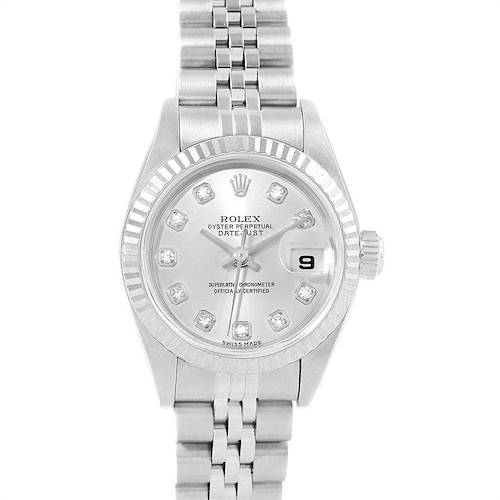 Photo of Rolex Datejust 26 Steel White Gold Diamond Dial Ladies Watch 79174