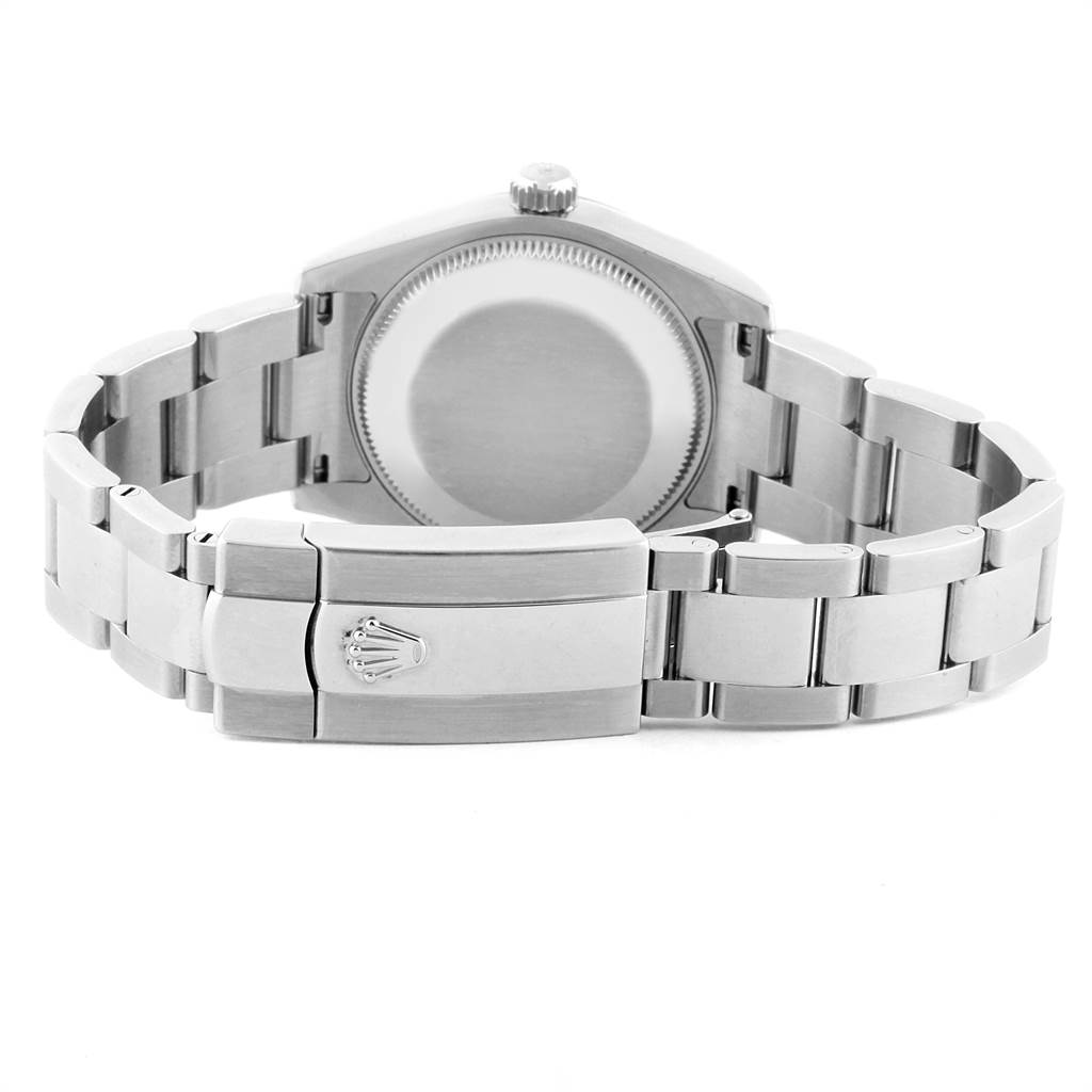 This image shows the back view of the bracelet and clasp of a Rolex Datejust 178274 Women
s Stainless Steel Mother of Pearl Dial 178274 Women
s Stainless Steel Mother of Pearl Dial watch.
