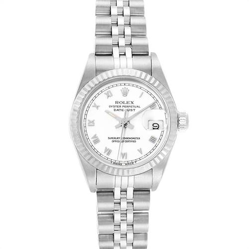Photo of Rolex Datejust 26 Steel White Gold Roman Dial Ladies Watch 69174