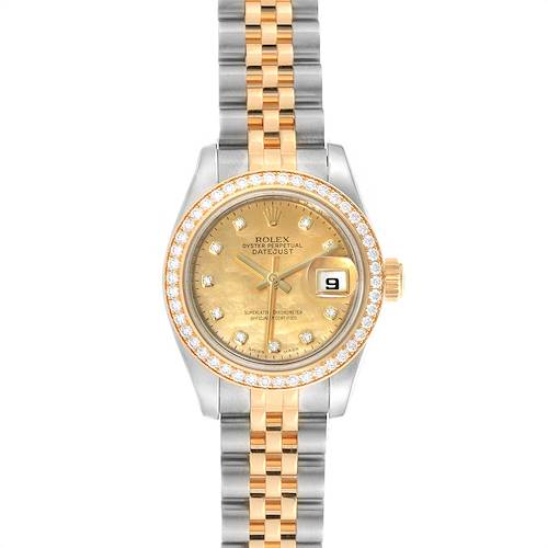 Photo of Rolex Datejust Steel Yellow Gold Diamond Goldust Dial Ladies Watch 179383