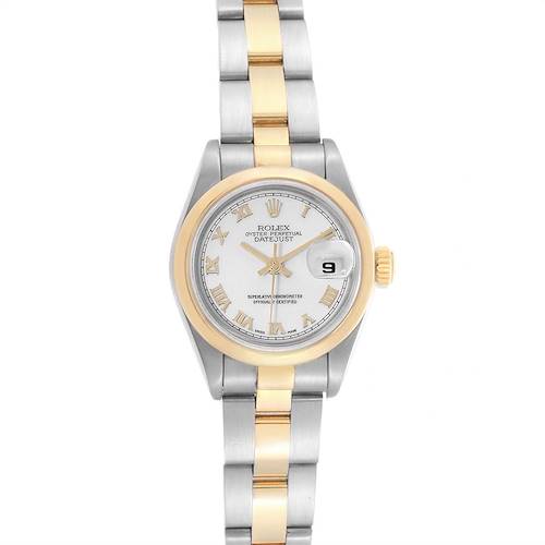 Photo of Rolex Datejust Steel Yellow Gold White Dial Ladies Watch 69163