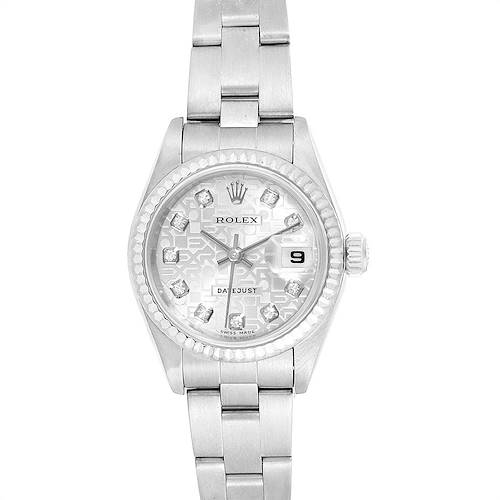 Photo of Rolex Datejust 26 Steel White Gold Diamond Dial Ladies Watch 79174