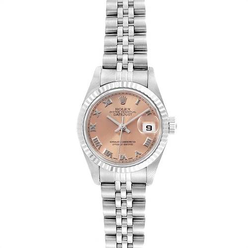 Photo of Rolex Datejust Steel White Gold Salmon Dial Ladies Watch 79174 Box Papers
