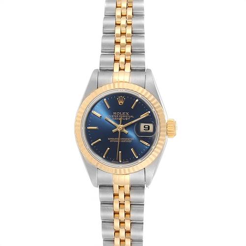 Photo of Rolex Datejust Steel Yellow Gold Blue Dial Ladies Watch 79173