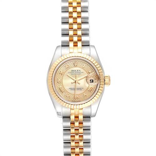 Photo of Rolex Datejust Ladies Steel Yellow Gold Mother of Pearl Watch 179173 Unworn