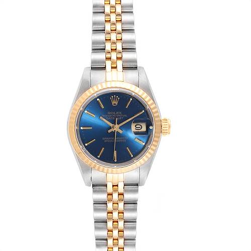 Photo of Rolex Datejust 26 Steel Yellow Gold Blue Dial Ladies Watch 69173