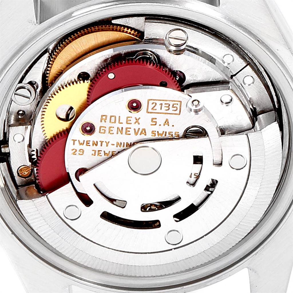 The image shows the internal mechanism of a Rolex Datejust 69173 Women's Stainless Steel Blue Dial 69173 Women's Stainless Steel Blue Dial model.