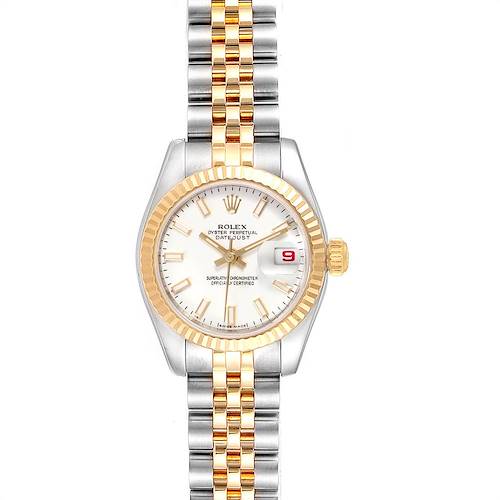 Photo of Rolex Datejust 26 Steel Yellow Gold White Dial Ladies Watch 179173