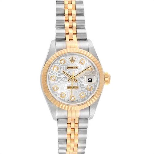 Photo of Rolex Datejust Steel Yellow Gold Diamond Dial Ladies Watch 79173