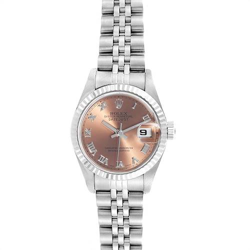 Photo of Rolex Datejust 26 Steel White Gold Salmon Dial Ladies Watch 69174
