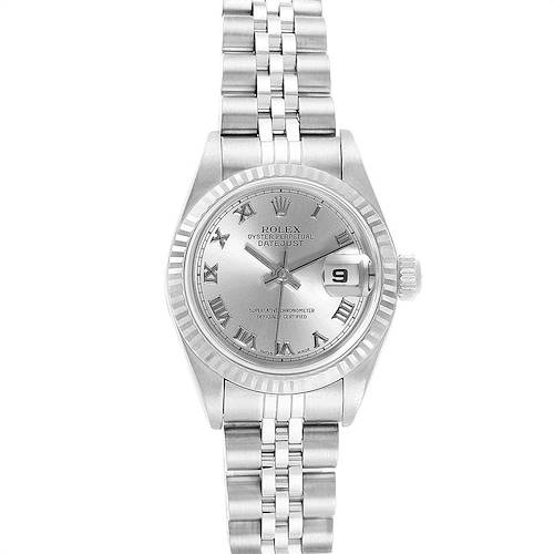 Photo of Rolex Datejust 26 Steel White Gold Ladies Watch 69174 Box Papers