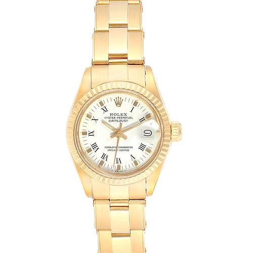 Photo of Rolex Datejust 18K Yellow Gold White Dial Ladies Watch 6917