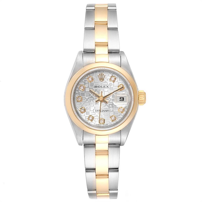 Rolex Datejust 26 Steel Yellow Gold Diamond Ladies Watch 79163 SwissWatchExpo