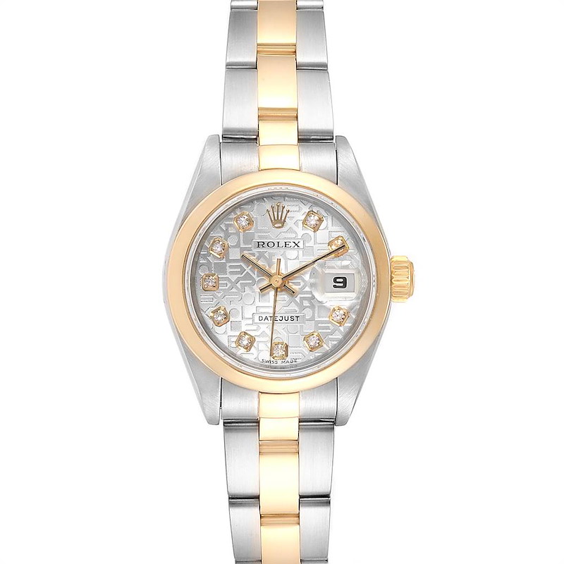 Rolex Datejust 26 Steel Yellow Gold Diamond Ladies Watch 79163 SwissWatchExpo