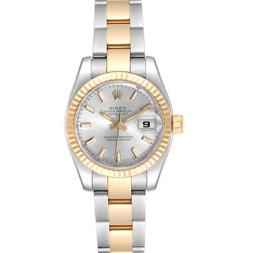 Photo of Rolex Datejust 26 Steel Yellow Gold Silver Dial Ladies Watch 179173