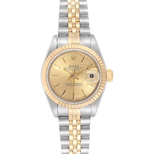 Photo of Rolex Datejust 26 Steel Yellow Gold Champagne Dial Ladies Watch 79173