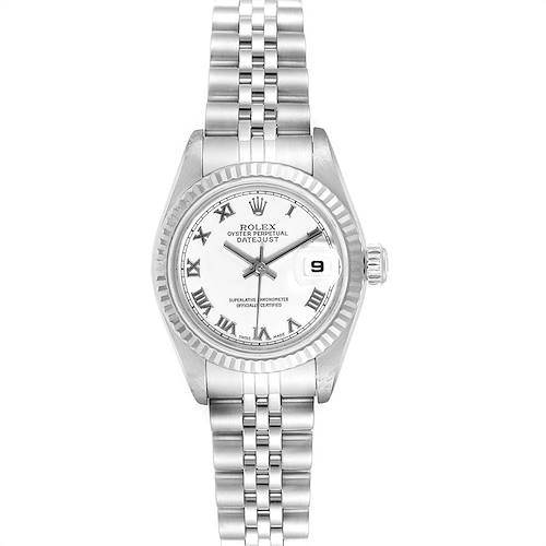 Photo of Rolex Datejust 26 Steel White Gold Roman Dial Ladies Watch 79174