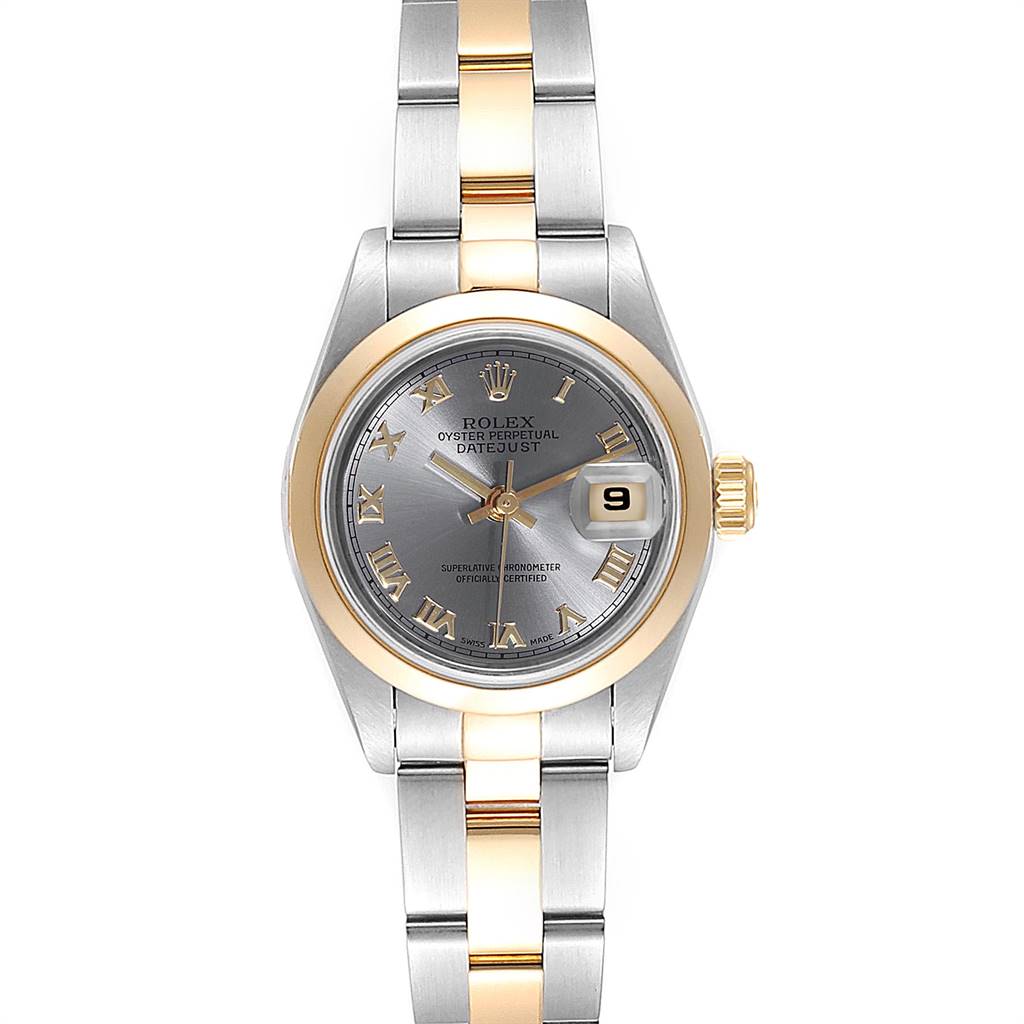 Rolex Datejust Steel Yellow Gold Slate Dial Ladies Watch 69163 ...