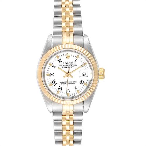 Photo of Rolex Datejust Steel Yellow Gold White Dial Ladies Watch 69173