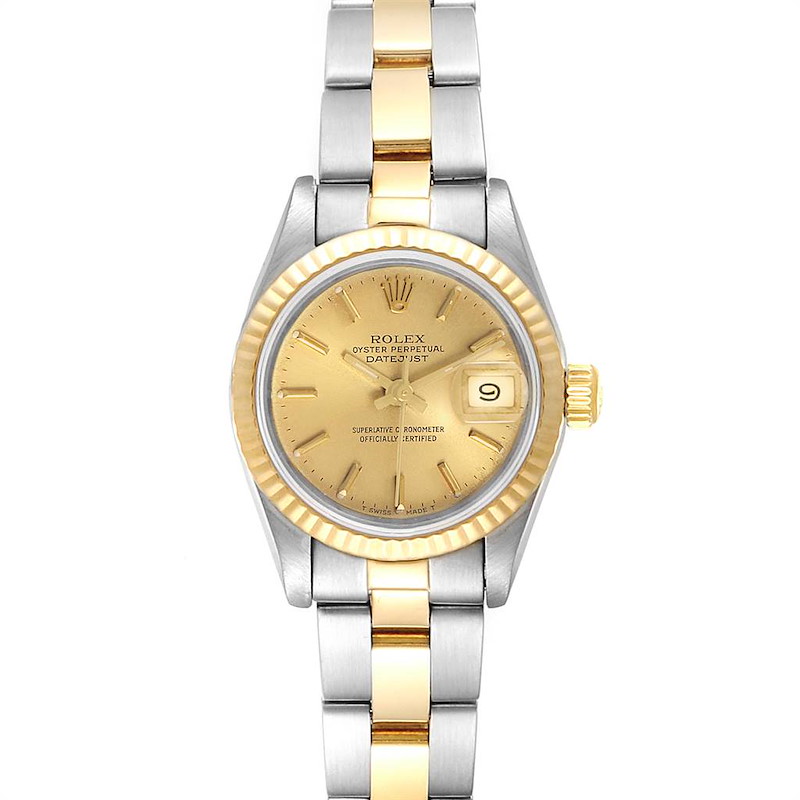 Rolex Datejust Steel Yellow Gold Oyster Bracelet Ladies Watch 69173 SwissWatchExpo