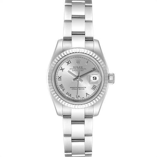 Photo of Rolex Datejust Steel White Gold Rhodium Roman Dial Ladies Watch 179174