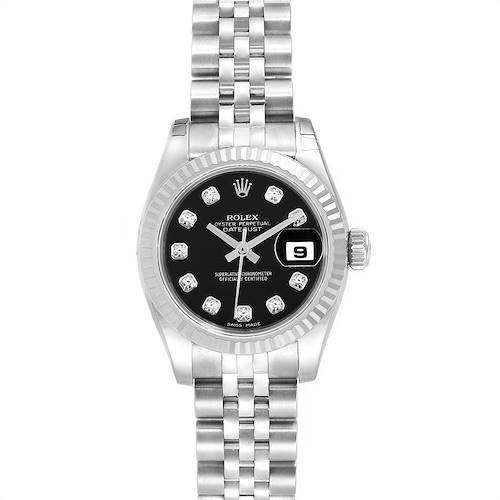 Photo of Rolex Datejust Steel White Gold Diamond Dial Ladies Watch 179174 Unworn