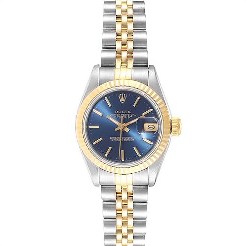 Photo of Rolex Datejust 26 Steel Yellow Gold Blue Dial Ladies Watch 69173