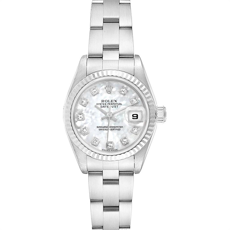 Rolex Datejust Mother of Pearl Diamond Ladies Watch 79174 Box Papers SwissWatchExpo