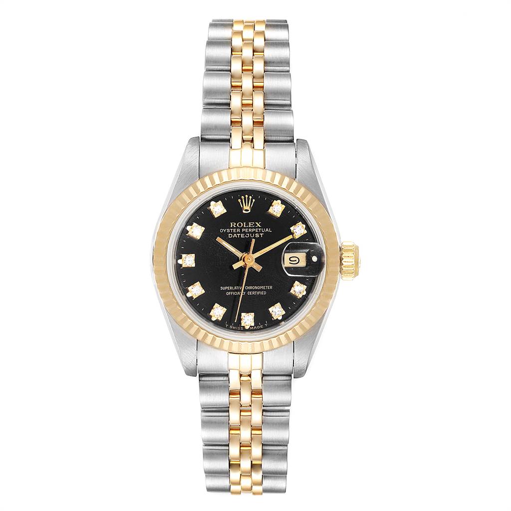 Rolex Datejust Steel Yellow Gold Diamond Ladies Watch 79173 Box Papers ...