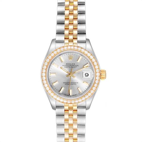 Photo of Rolex Datejust 28 Steel Rolesor Yellow Gold Diamond Ladies Watch 279383