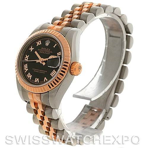 Rolex Datejust Ladies Steel and 18k Rose Gold Watch 179171 SwissWatchExpo