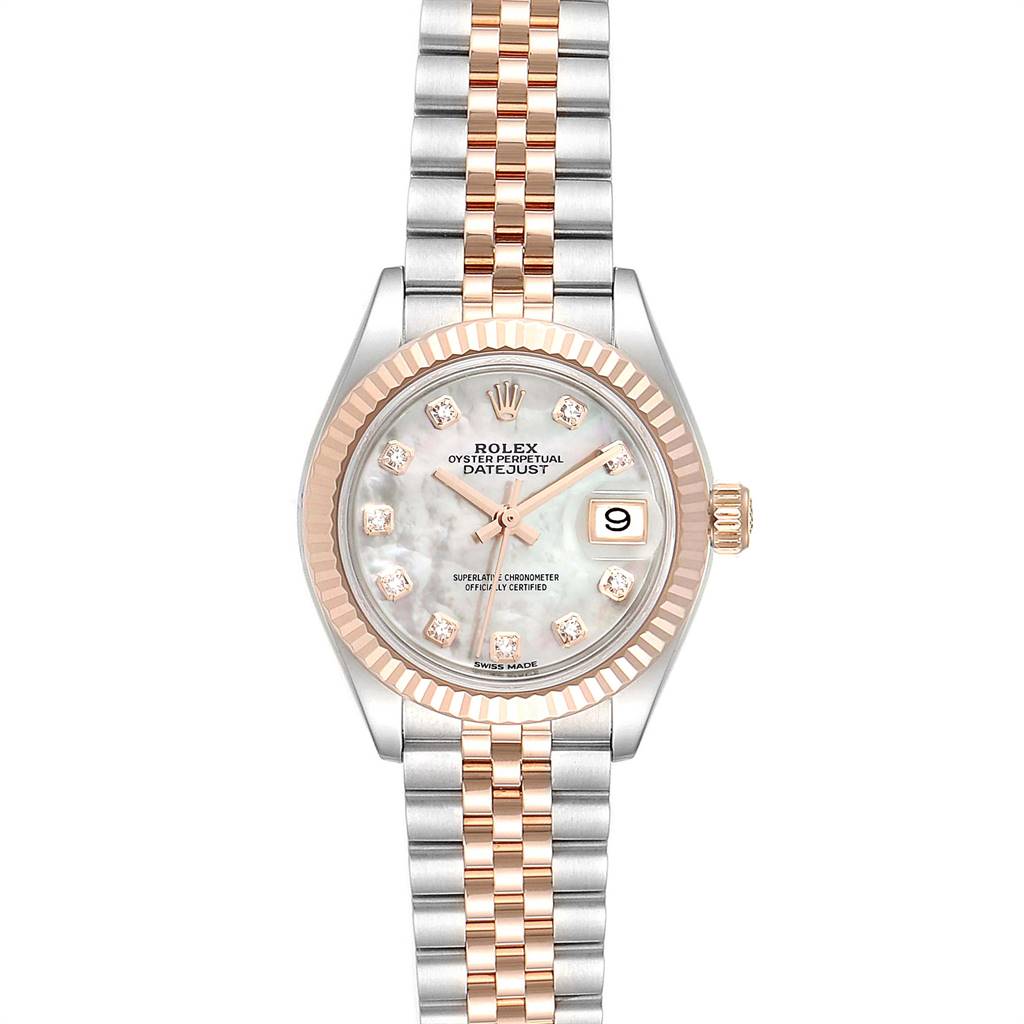 Rolex Datejust EveRose Rolesor MOP Diamond Dial Ladies Watch 279171 ...