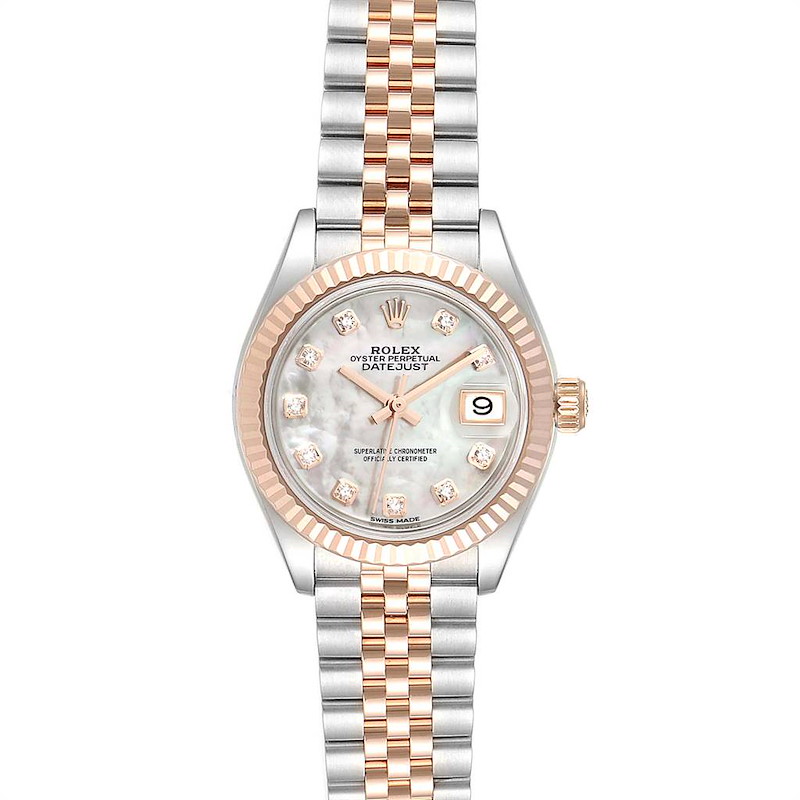 Rolex Datejust EveRose Rolesor MOP Diamond Dial Ladies Watch 279171 SwissWatchExpo
