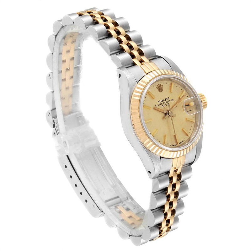 Rolex Datejust 26mm Steel Yellow Gold Linen Dial Ladies Watch