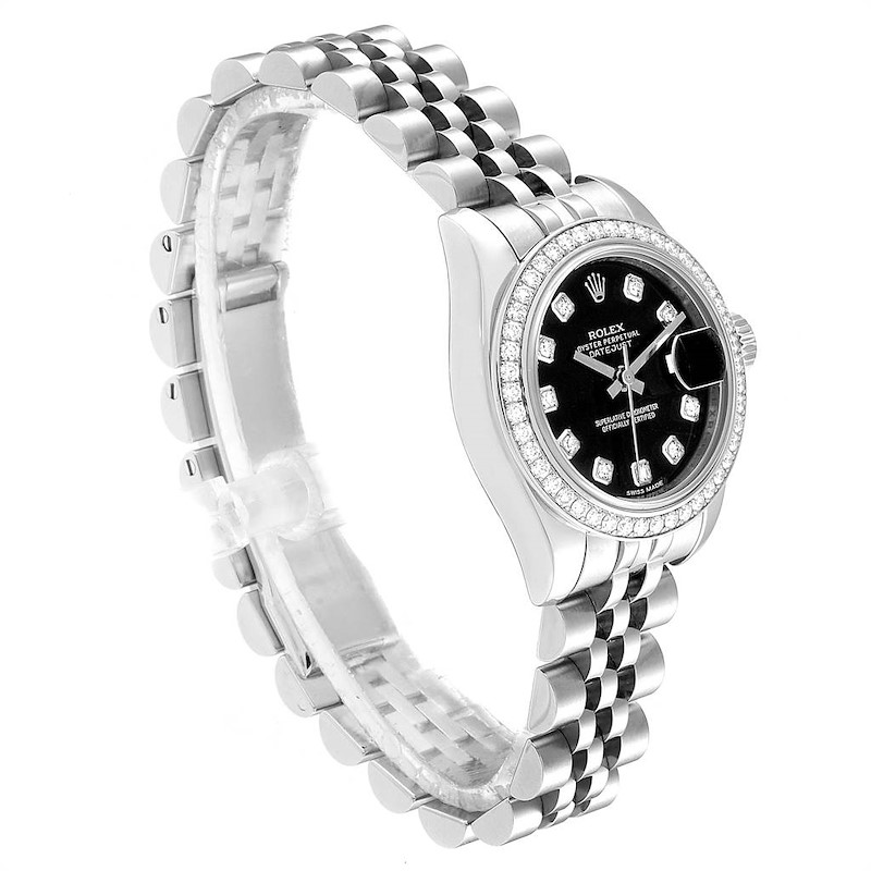 Rolex Datejust 26 Steel White Gold Diamond Ladies Watch 179384