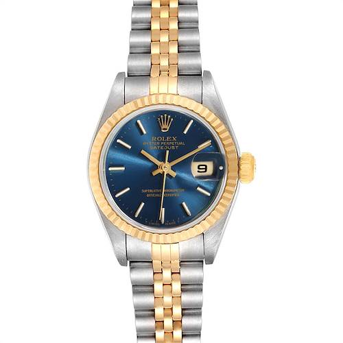 Photo of Rolex Datejust Steel Yellow Gold Blue Dial Ladies Watch 79173