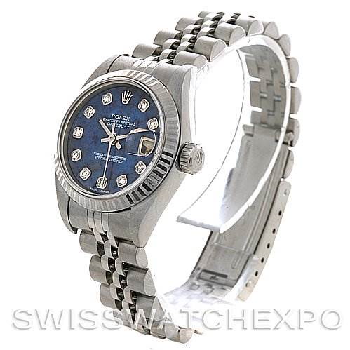 Rolex  Datejust Ladies Sodalite Diamond Dial Watch 79174 SwissWatchExpo