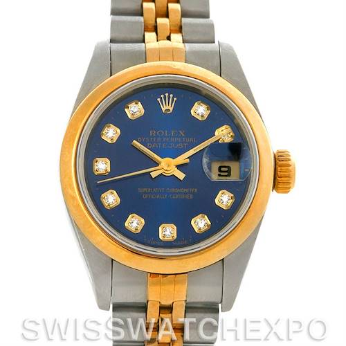 Photo of Rolex Datejust Ladies Steel 18k Yellow Gold Watch 69163