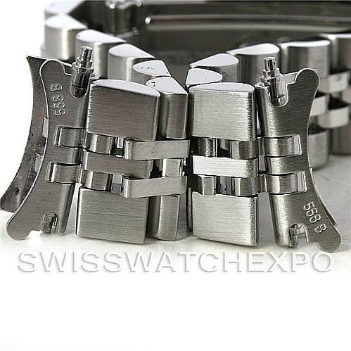 The image shows the links and clasp of the bracelet for a Rolex Datejust 79174 Women's Stainless Steel Mother of Pearl Dial 79174 Women's Stainless Steel Mother of Pearl Dial watch, viewed from a close-up angle.