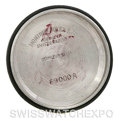 The image shows the inside case back of a Rolex Datejust 69173 Women's Stainless Steel White Dial 69173 Women's Stainless Steel White Dial watch, displaying the model number and "Stainless Steel" marking.