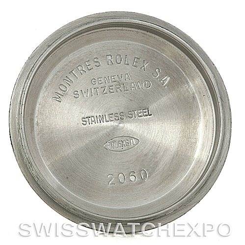 This image shows the inside case back of a Rolex Datejust 69173 Women's Stainless Steel Black Dial 69173 Women's Stainless Steel Black Dial watch, featuring engraved text and model numbers.