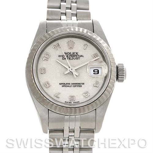 Photo of Rolex Datejust Ladies Steel 18k White Gold Watch 79174