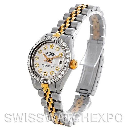 Rolex Datejus Ladies Steel 14k Yellow Gold Diamond 6917 Watch SwissWatchExpo