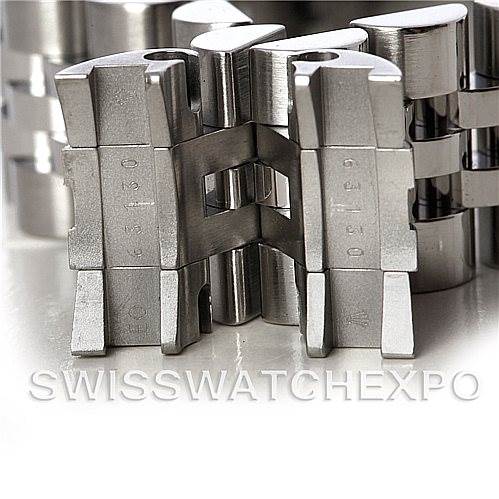 The image shows a close-up of the bracelet links for a Rolex Datejust 179174 Women's Stainless Steel Silver Dial 179174 Women's Stainless Steel Silver Dial watch.