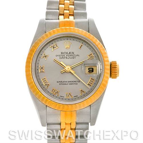 Photo of Rolex Datejust Ladies Steel 18k Yellow Gold White Dial 69173