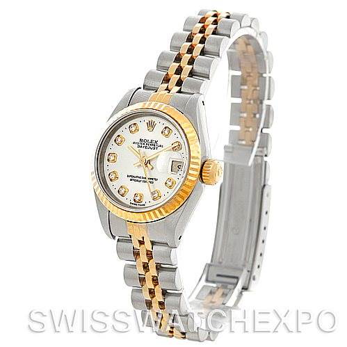 Rolex Datejust Ladies Steel 18k Yellow Gold Diamond 69173 Watch SwissWatchExpo