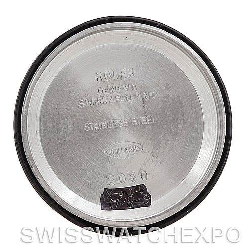 This image shows the inside case back of a Rolex Datejust 79174 Women's Stainless Steel White Dial 79174 Women's Stainless Steel White Dial watch, highlighting the engraved details.